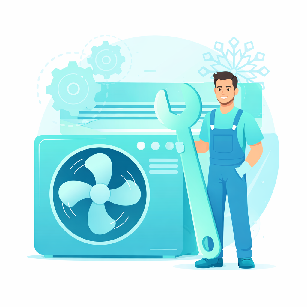 Professional HVAC technician working in Blaine MN